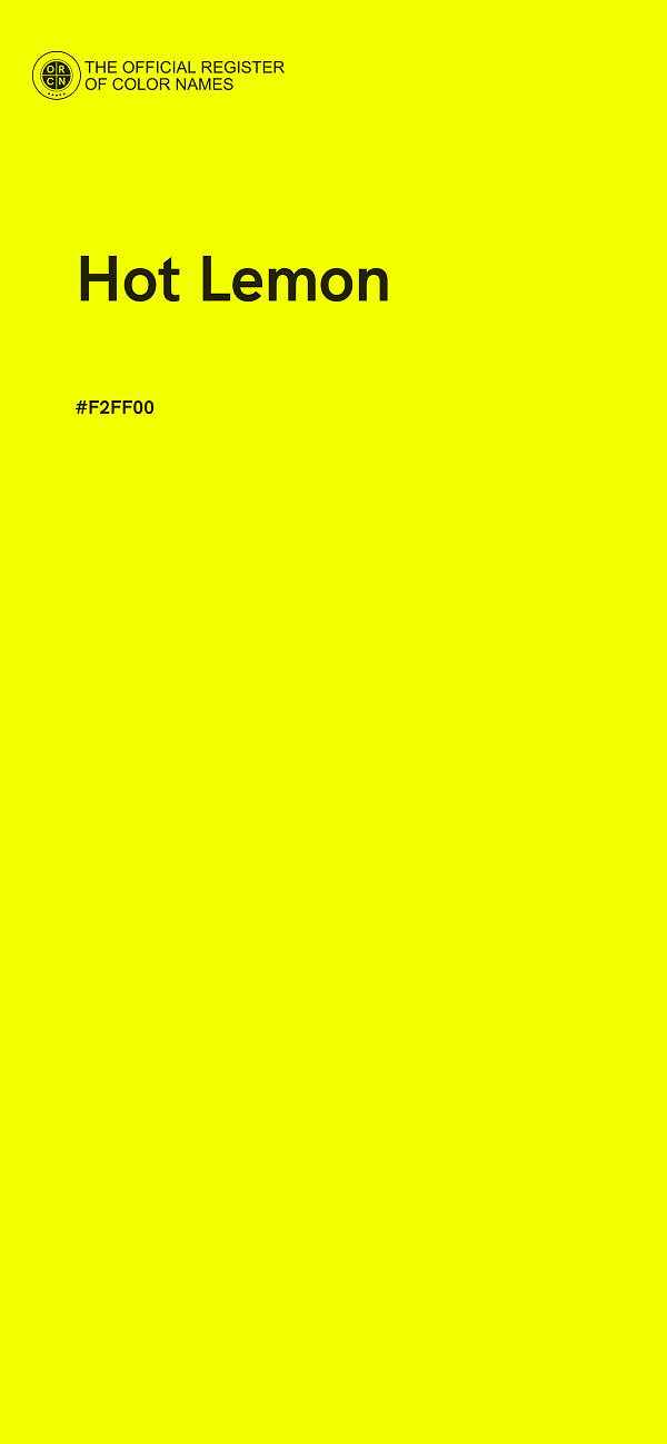 #F2FF00 - Hot Lemon color image