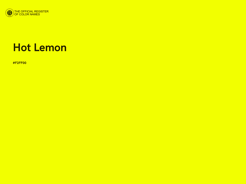 #F2FF00 - Hot Lemon color image