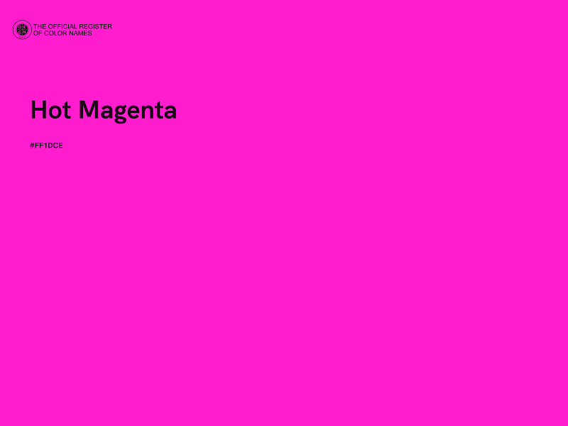 #FF1DCE - Hot Magenta color image