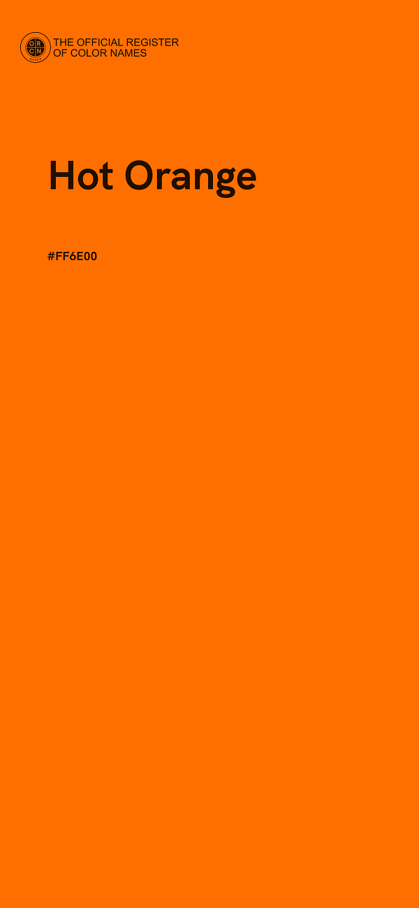#FF6E00 - Hot Orange color image
