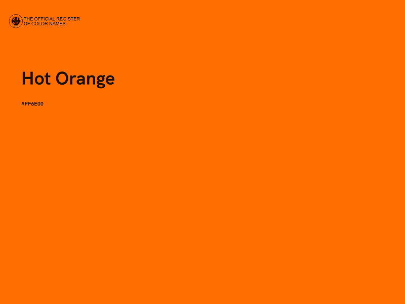 #FF6E00 - Hot Orange color image