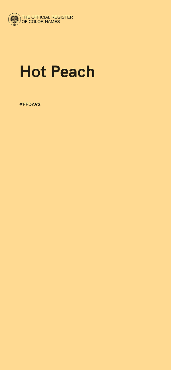 #FFDA92 - Hot Peach color image