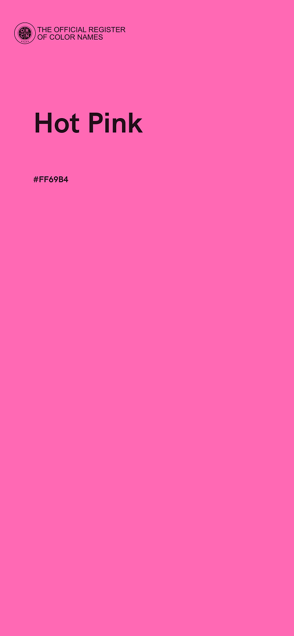 #FF69B4 - Hot Pink color image