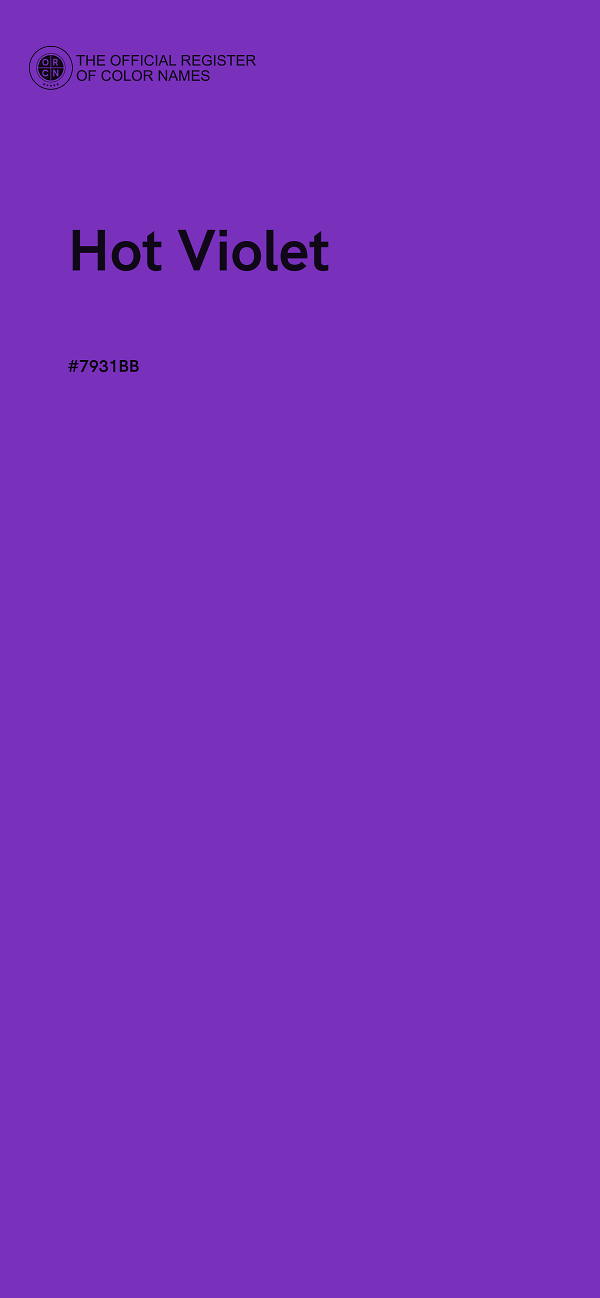 #7931BB - Hot Violet color image