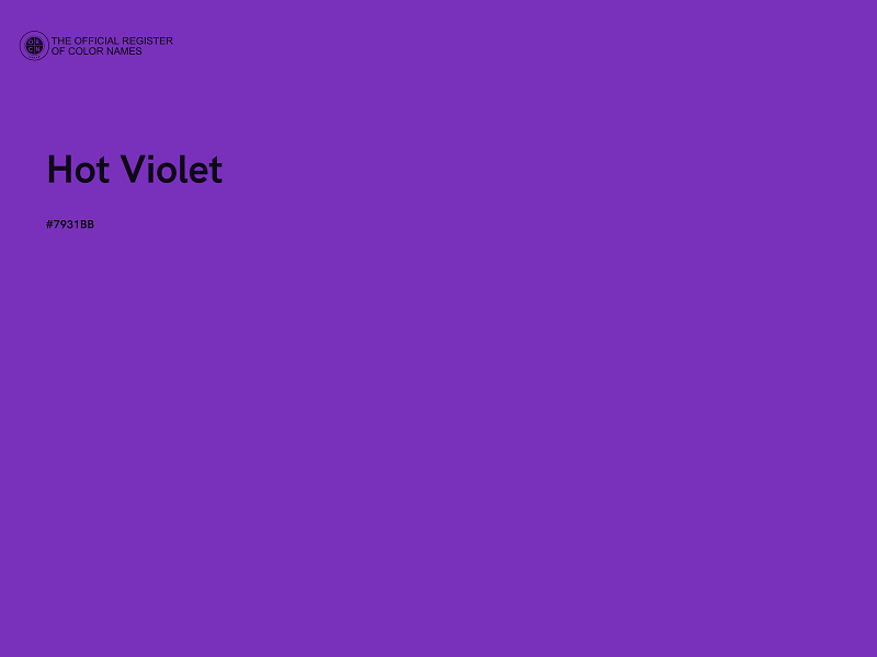 #7931BB - Hot Violet color image