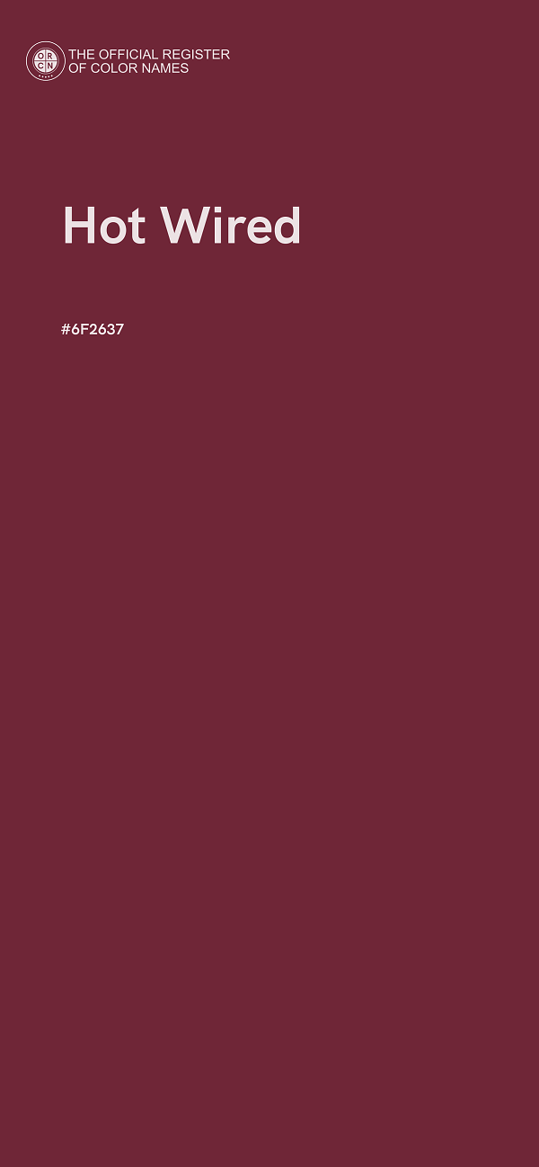 #6F2637 - Hot Wired color image