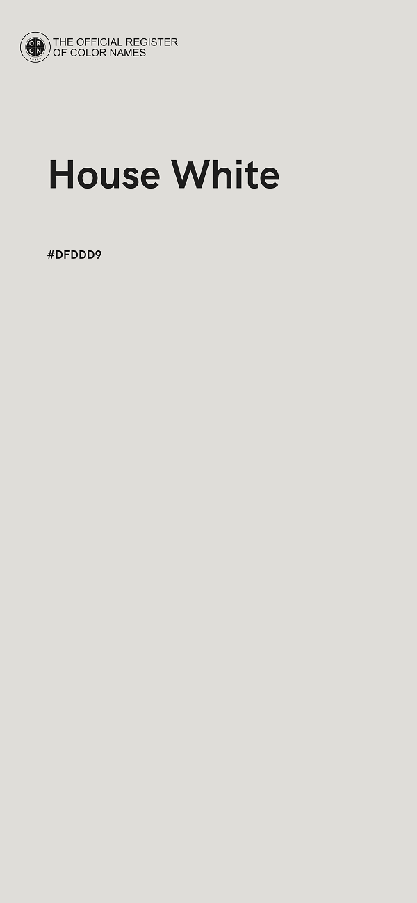 #DFDDD9 - House White color image