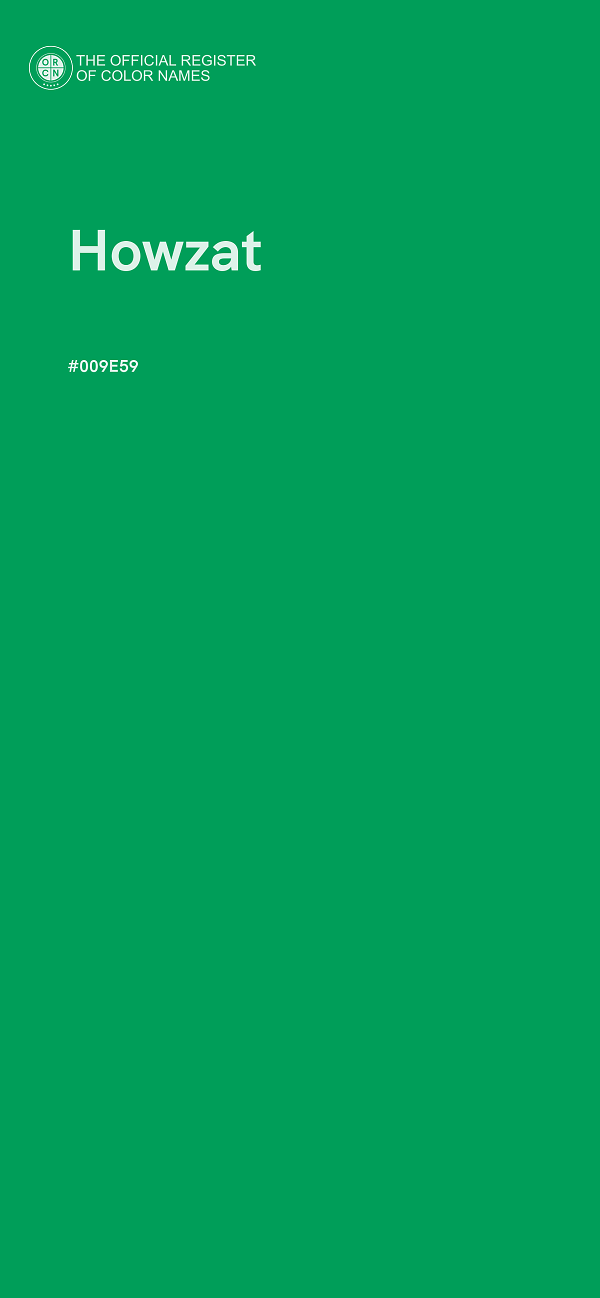 #009E59 - Howzat color image