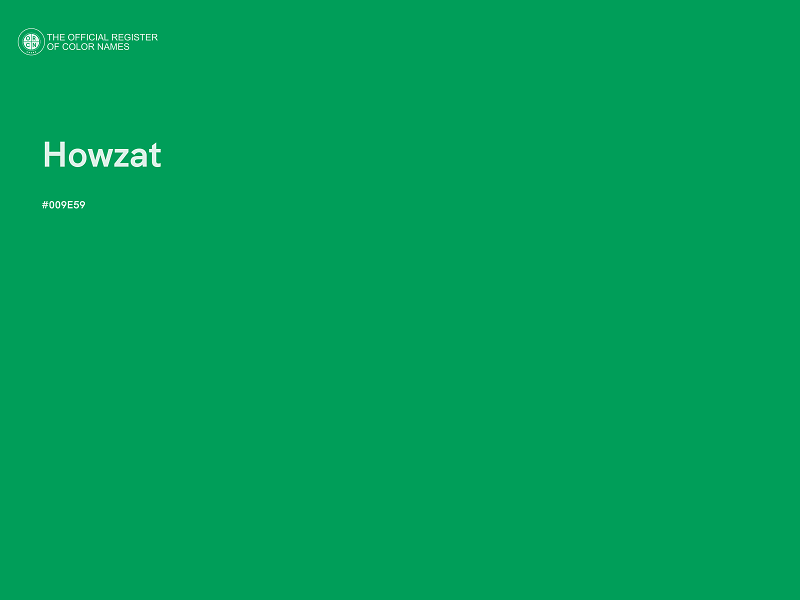 #009E59 - Howzat color image