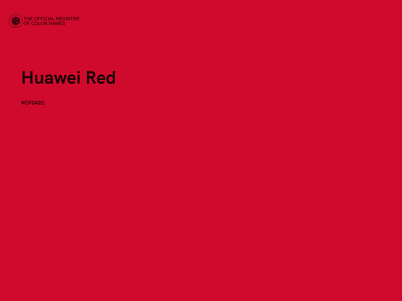 #CF0A2C - Huawei Red color image