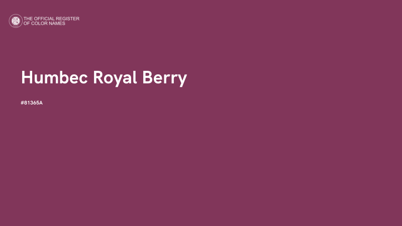 #81365A - Humbec Royal Berry color image