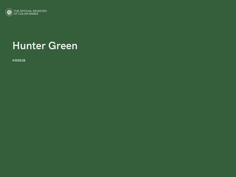#355E3B - Hunter Green color image