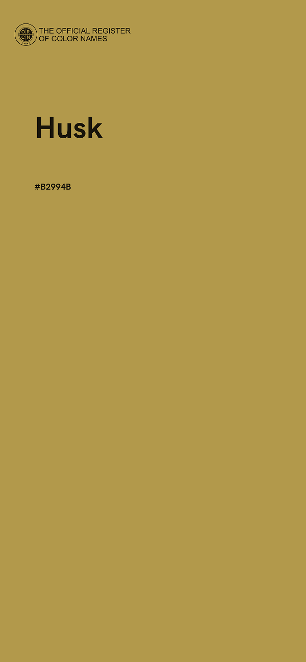#B2994B - Husk color image