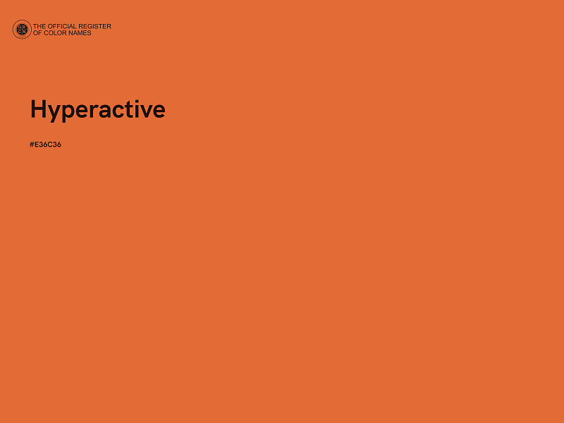 #E36C36 - Hyperactive color image