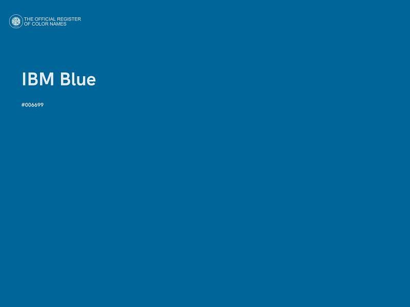 #006699 - IBM Blue color image