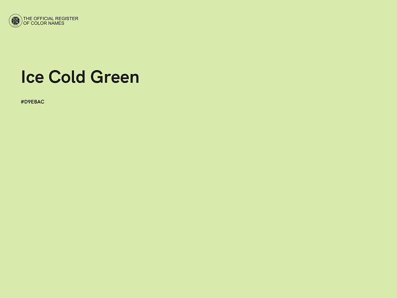 #D9EBAC - Ice Cold Green color image