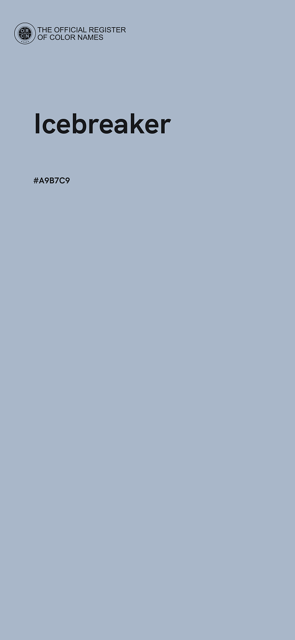 #A9B7C9 - Icebreaker color image