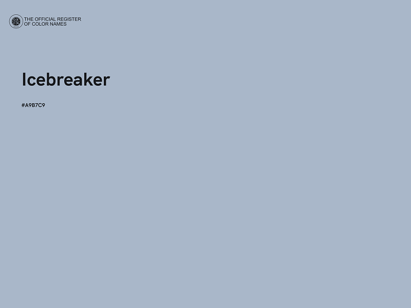 #A9B7C9 - Icebreaker color image