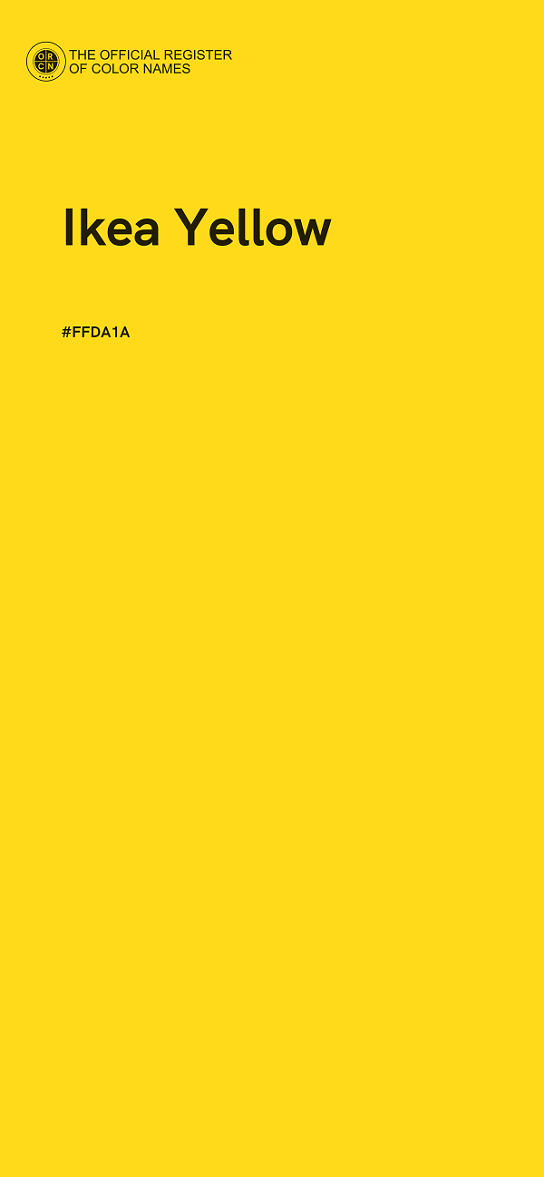 #FFDA1A - Ikea Yellow color image