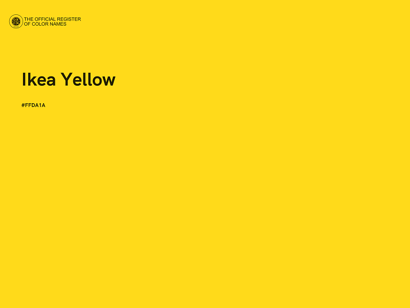 #FFDA1A - Ikea Yellow color image