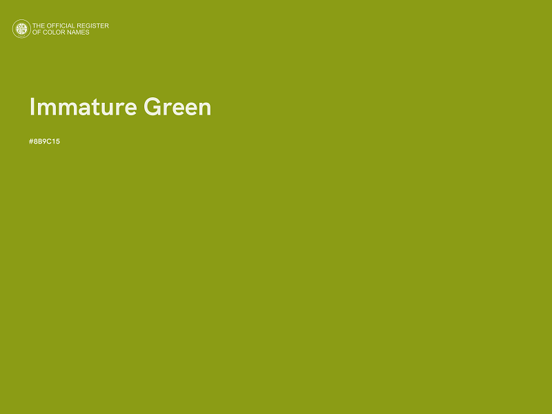 #8B9C15 - Immature Green color image