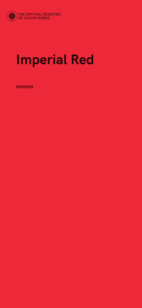 #ED2939 - Imperial Red color image
