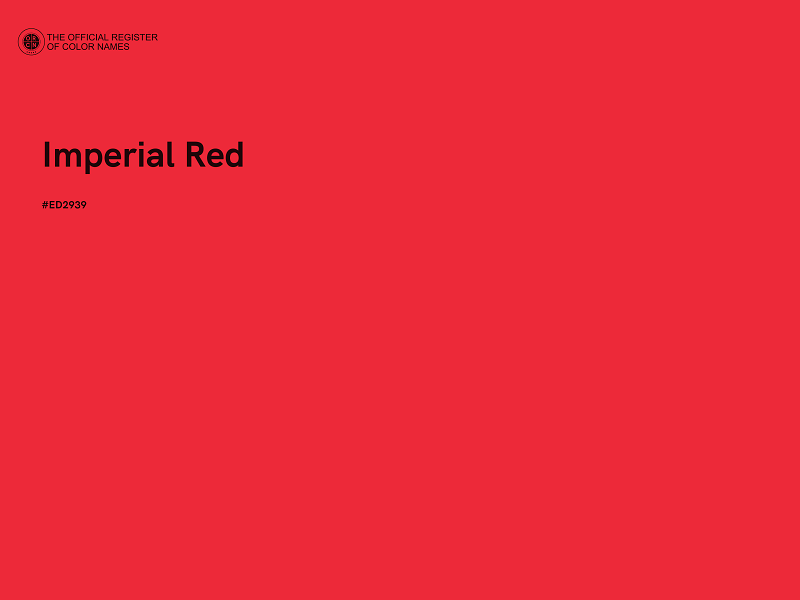 #ED2939 - Imperial Red color image