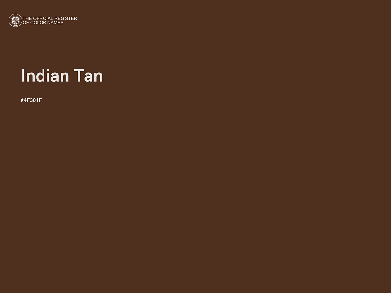 #4F301F - Indian Tan color image