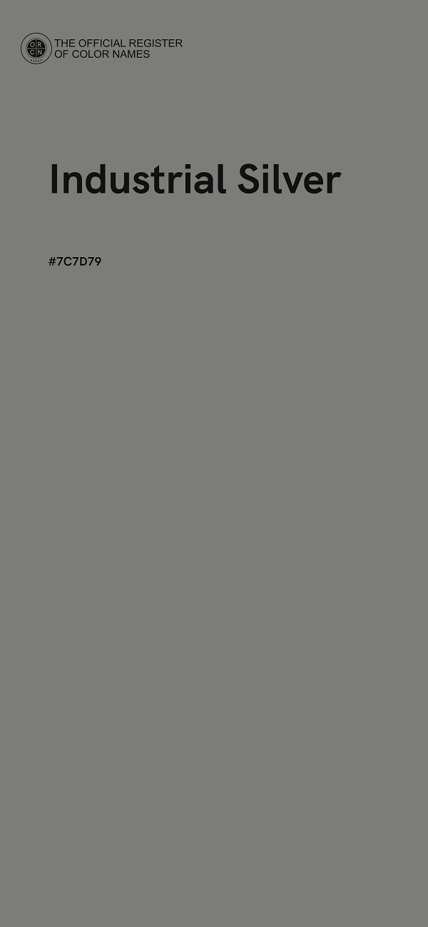 #7C7D79 - Industrial Silver color image