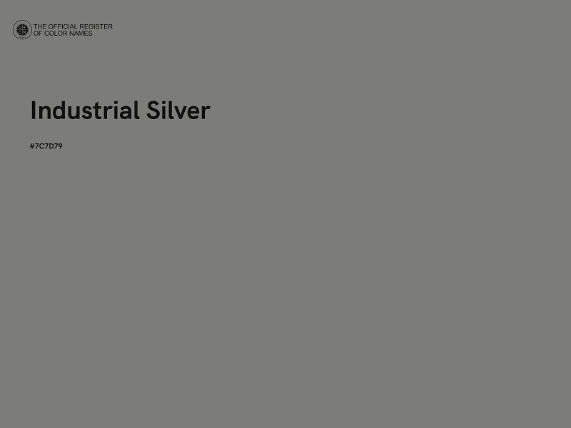 #7C7D79 - Industrial Silver color image