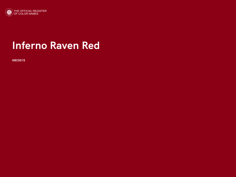 #8C0015 - Inferno Raven Red color image