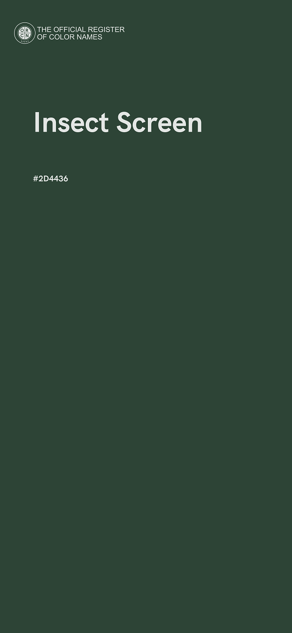#2D4436 - Insect Screen color image