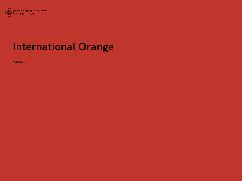 #C0362C - International Orange color image