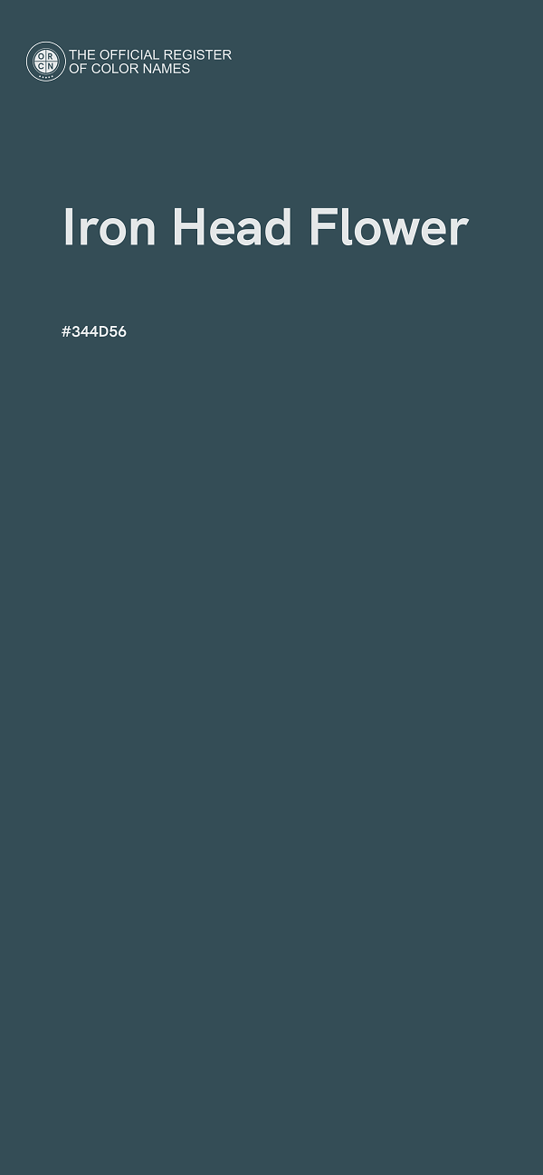 #344D56 - Iron Head Flower color image
