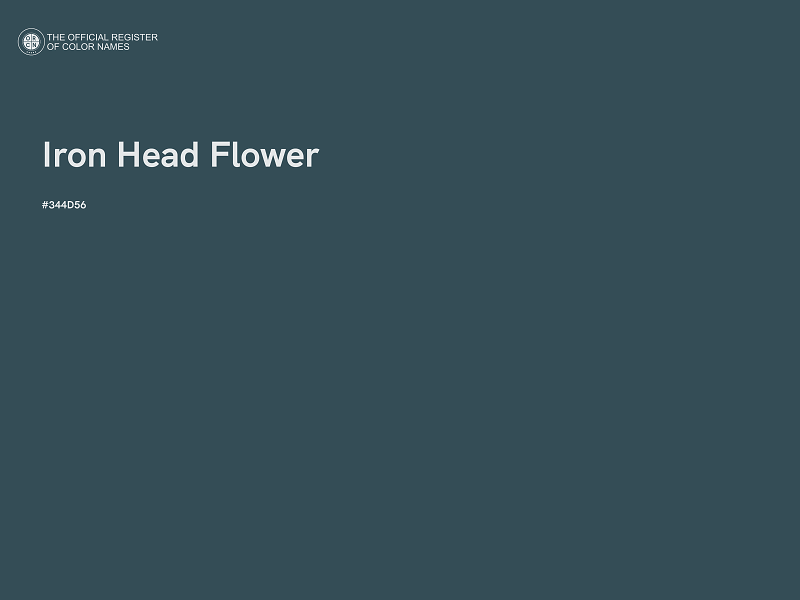 #344D56 - Iron Head Flower color image