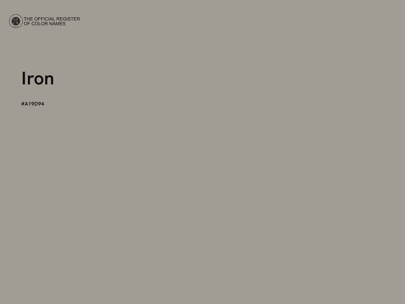 #A19D94 - Iron color image