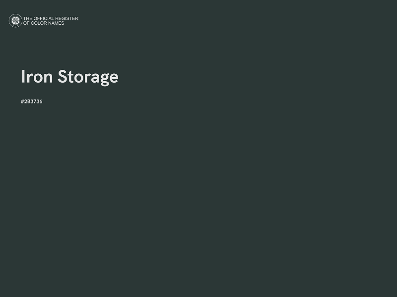 #2B3736 - Iron Storage color image