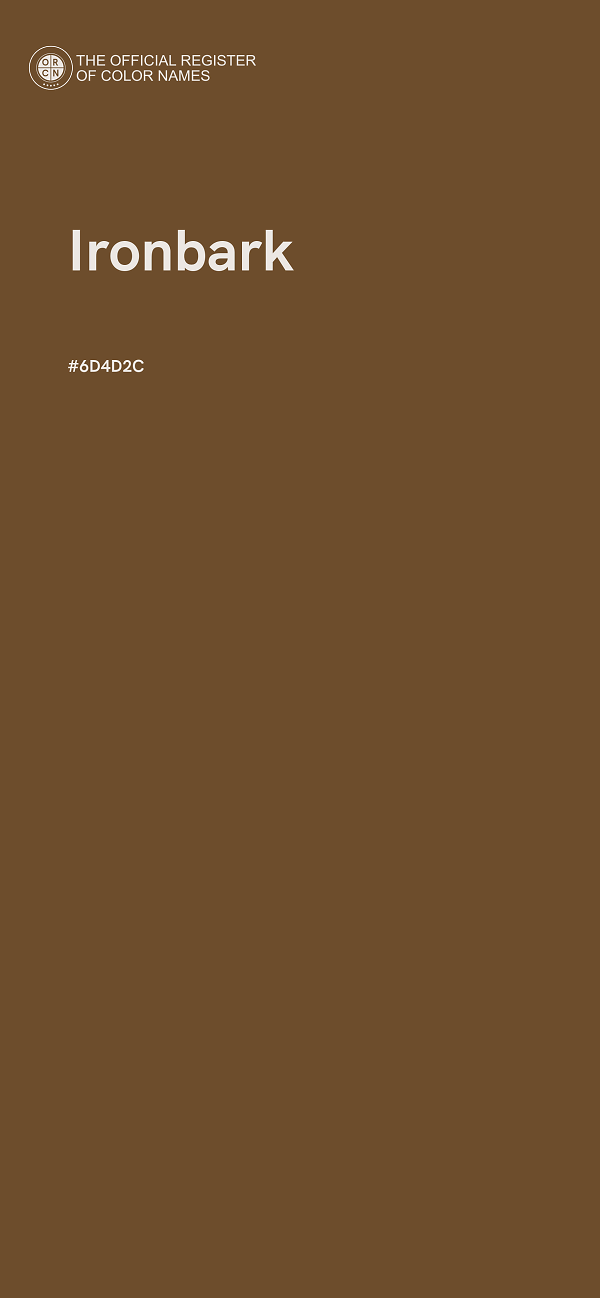 #6D4D2C - Ironbark color image