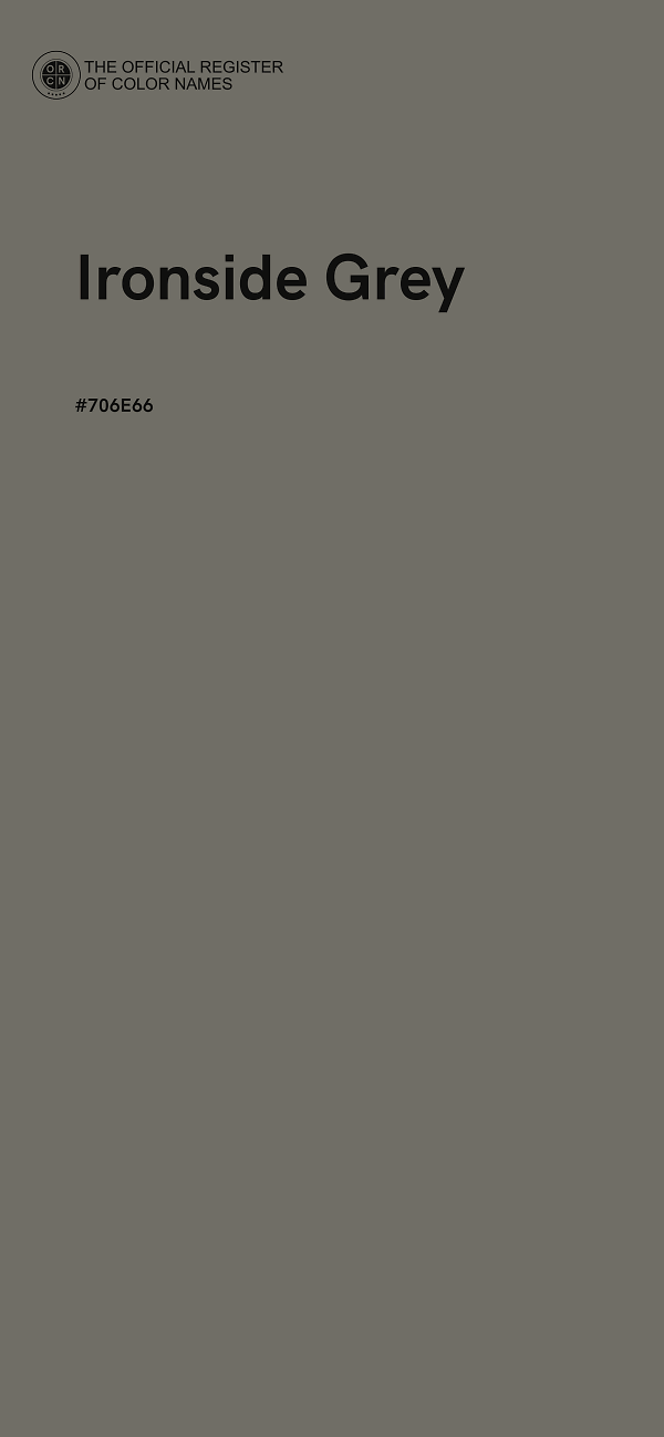 #706E66 - Ironside Grey color image