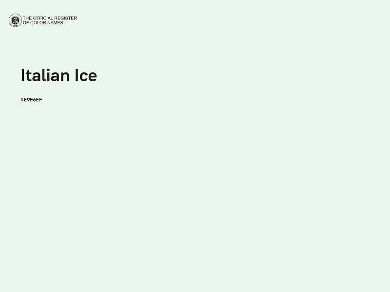 #E9F6EF - Italian Ice color image