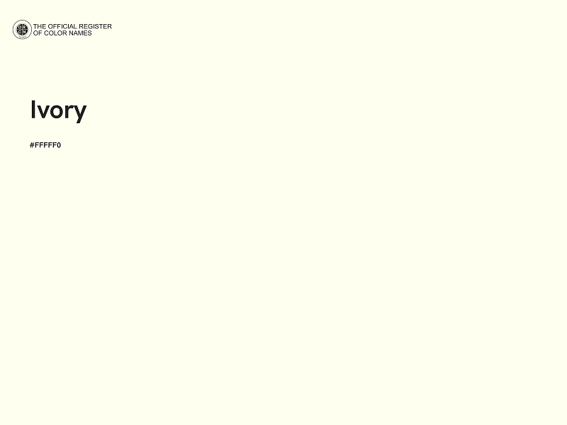 #FFFFF0 - Ivory color image