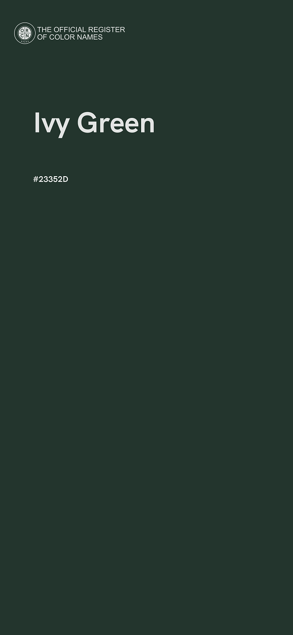 #23352D - Ivy Green color image