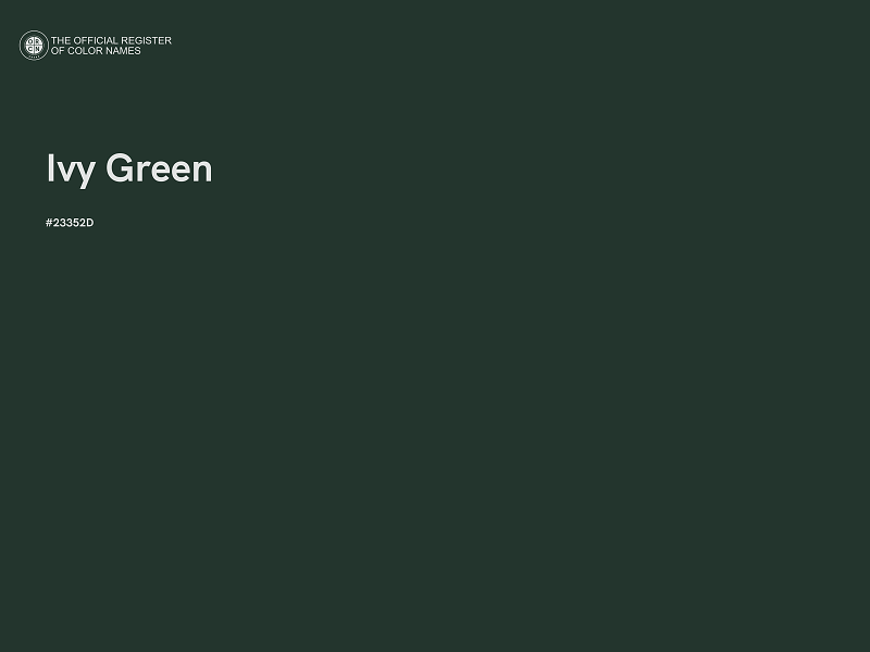 #23352D - Ivy Green color image