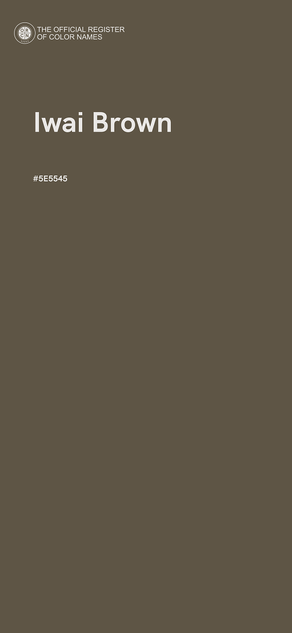 #5E5545 - Iwai Brown color image