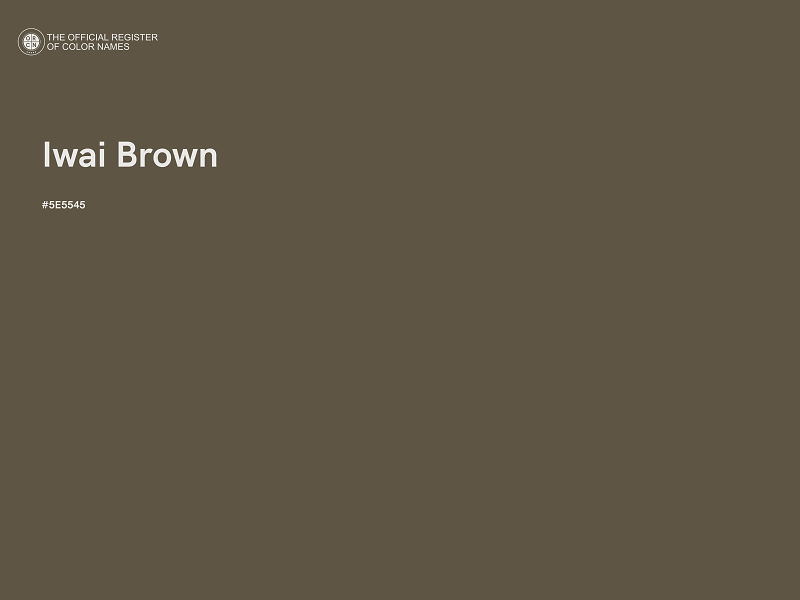 #5E5545 - Iwai Brown color image