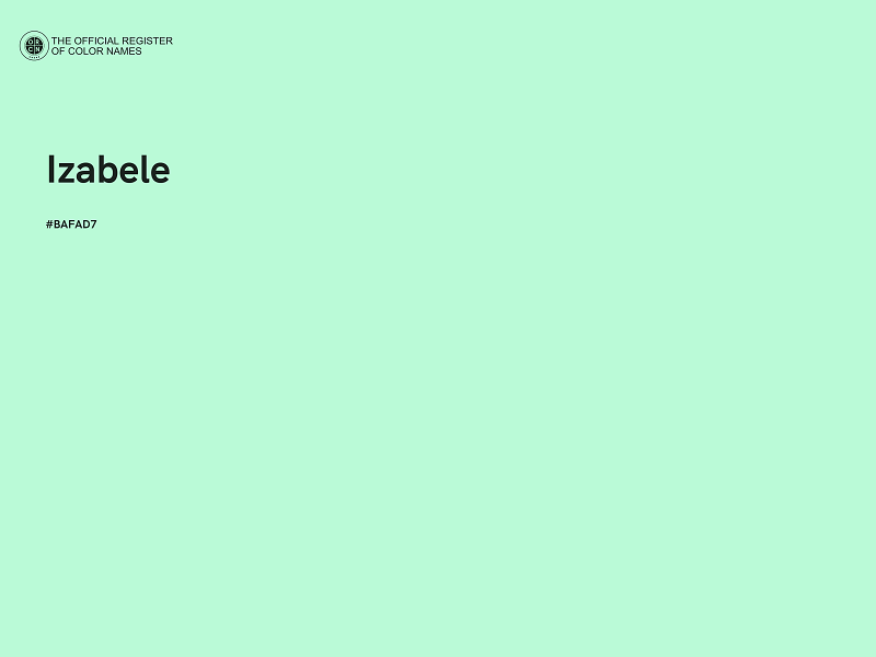 #BAFAD7 - Izabele color image