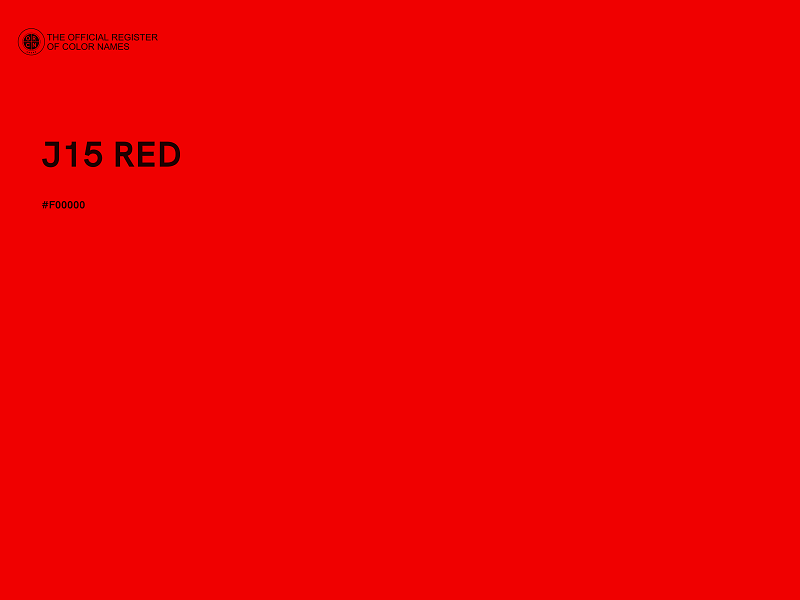 #F00000 - J15 RED color image