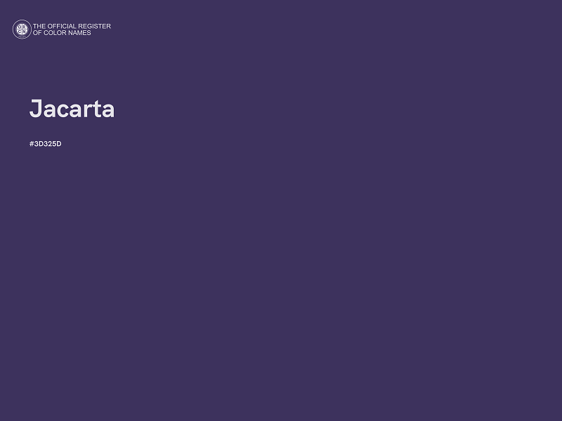 #3D325D - Jacarta color image