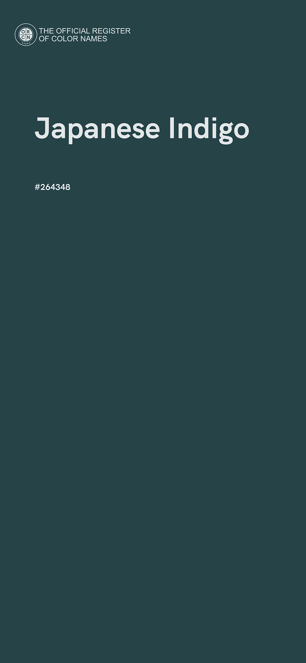 #264348 - Japanese Indigo color image