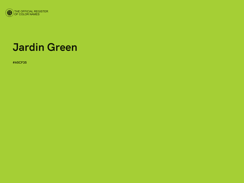 #A5CF35 - Jardin Green color image